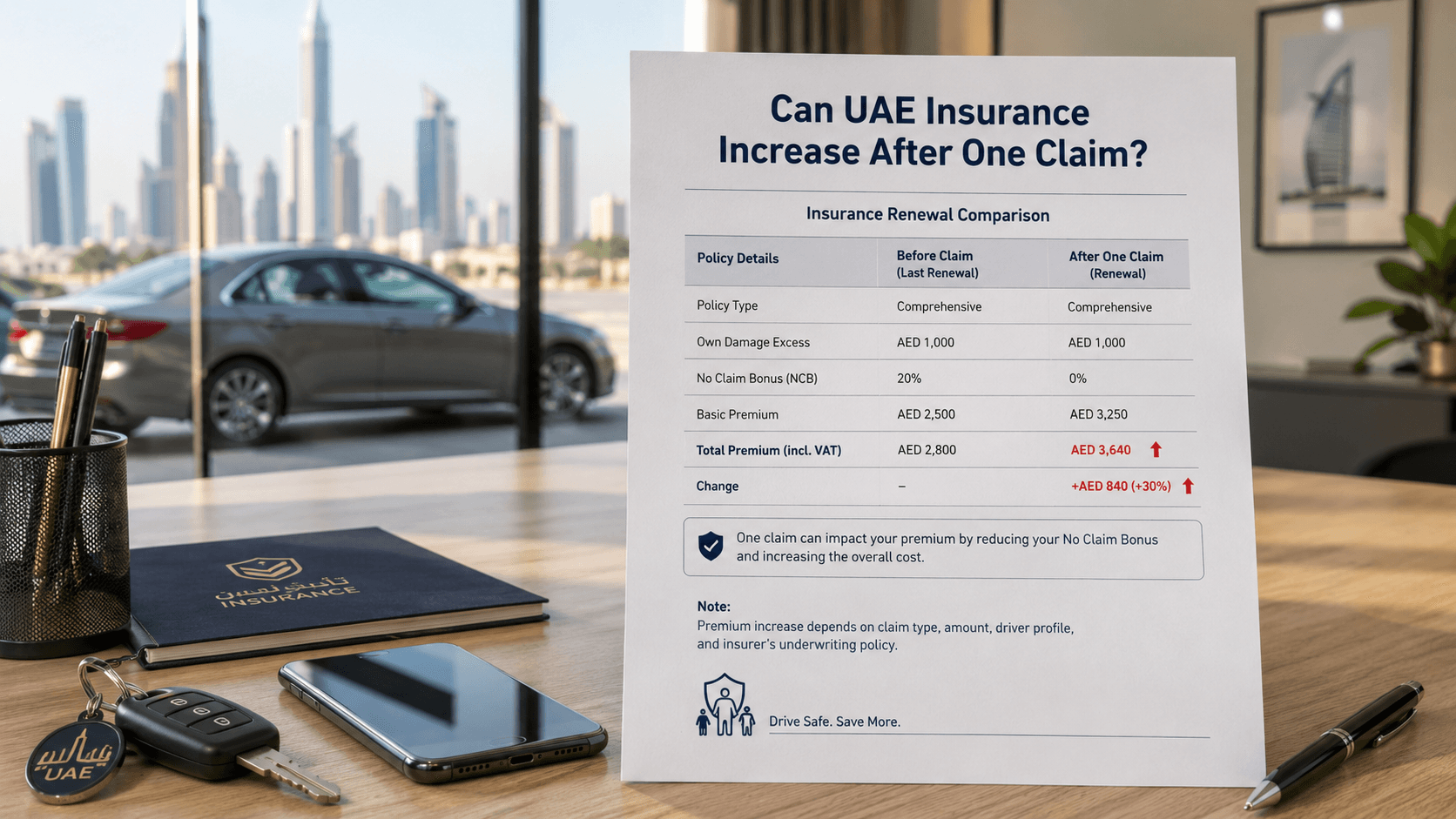 Can UAE Insurance Increase After One Claim?